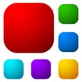 Set of colorful button, icon shapes, backgrounds. Royalty Free Stock Photo