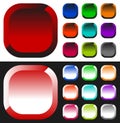 Set of colorful button, icon shapes, backgrounds. Royalty Free Stock Photo