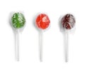 Set of colorful candies on white Royalty Free Stock Photo