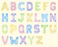 Set of colorful capital alphabet balloons