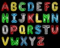 Set of colorful capital alphabet balloons