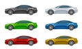Set of colorful car