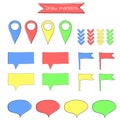 Set of colorful cartoon pointers