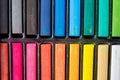 Set Of Colorful Chalk Stick On Black Tray