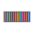 Set colorful chalks in package, for drawing paintings and images.