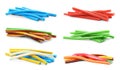 Set of colorful chewing candies on white Royalty Free Stock Photo