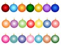 Set of colorful christmas balls Royalty Free Stock Photo