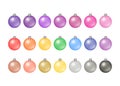 Set of colorful Christmas balls. Royalty Free Stock Photo