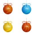 Set colorful Christmas balls Royalty Free Stock Photo