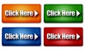 Set of Colorful Click Here Web Buttons Royalty Free Stock Photo