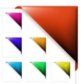 Set of colorful corner ribbons Royalty Free Stock Photo