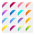 Set of colorful corner ribbons. Royalty Free Stock Photo