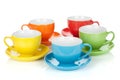 Set of colorful cups Royalty Free Stock Photo