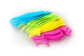 Set of colorful dental floss sticks