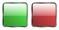 Set of colorful design buttons. Accept and reject buttons. Collection of vector buttons