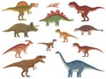 Set of colorful dinosaurs Royalty Free Stock Photo