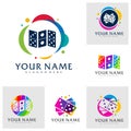 Set of Colorful Domino logo vector template, Creative Domino logo design concepts