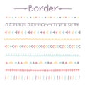 Set Of Colorful Doodle Borders.