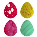 Set Of Colorful Easter Eggs design Royalty Free Stock Photo