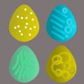 Set Of Colorful Easter Eggs design Royalty Free Stock Photo