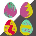 Set Of Colorful Easter Eggs design Royalty Free Stock Photo
