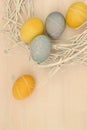 Easter eggs with a beautiful eco-friendly pattern