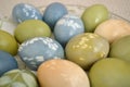 Easter eggs with a beautiful eco-friendly pattern