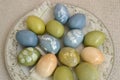 Easter eggs with a beautiful eco-friendly pattern