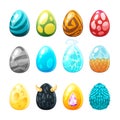 Set of colorful eggs