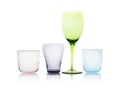 Set of colorful empty glasses on white Royalty Free Stock Photo