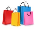 Set of Colorful Empty Shopping Bags . Vector Illustration