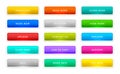 set of colorful empty web button element icon design Royalty Free Stock Photo