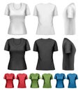 Set of colorful female t-shirts.