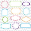 Set of Colorful Frames Royalty Free Stock Photo