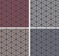 Set of colorful geometric pattern background. Royalty Free Stock Photo
