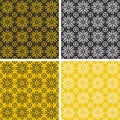 Set of colorful geometric pattern background. Royalty Free Stock Photo