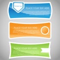 Set of colorful glossy banners element