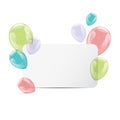 Set of colorful glossy hellium balloons