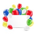 Set of colorful glossy hellium balloons