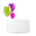 Set of colorful glossy hellium balloons
