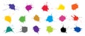 Set of colorful grunge blots, splats. Paint splash. Vector illustration Royalty Free Stock Photo