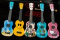 Set of Colorful guitar models