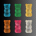 Set of colorful gummy bears Royalty Free Stock Photo