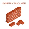Set of colorful icons of bricks Royalty Free Stock Photo