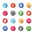 A set of colorful icons healthy lifestyle