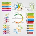Set colorful infographics design elements. Royalty Free Stock Photo