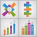 Set colorful infographics design elements. Royalty Free Stock Photo