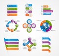 Set colorful infographics design elements. Royalty Free Stock Photo