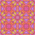 set of colorful kaleidoscope art tile made from color pencil painting Royalty Free Stock Photo