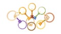 Set of Colorful Keyrings: Organization, Personalization, and Accessories, vector design Generative AI Royalty Free Stock Photo
